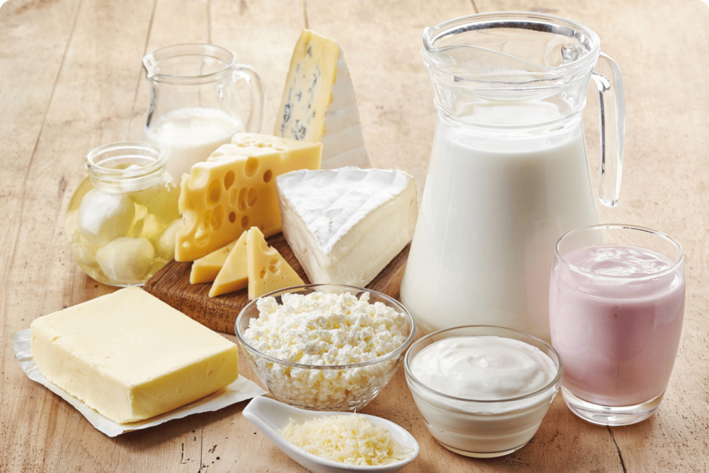 Food sources of vitamin D3: eggs, milk, cheese, yoghurt, butter, buttermilk.