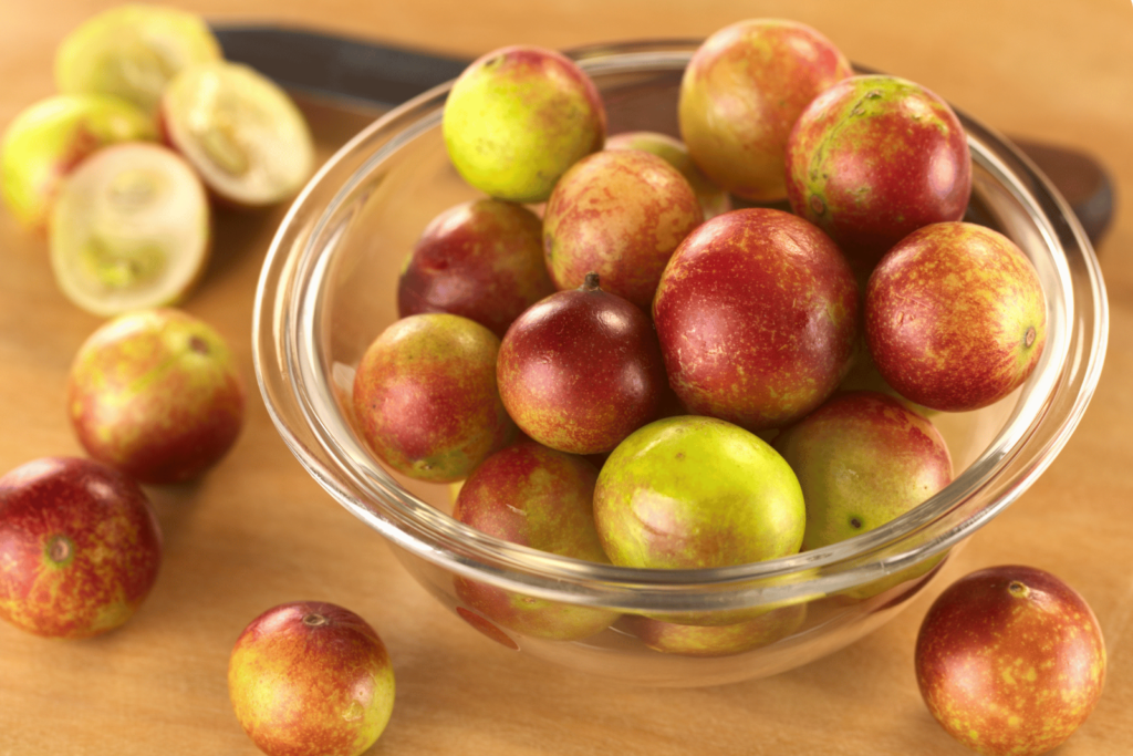 camu camu berry in a bowl