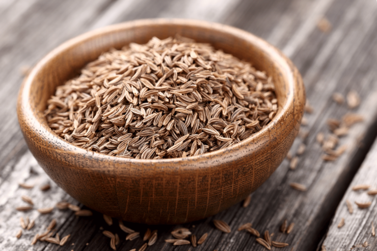 a bowl full of cumin seeds