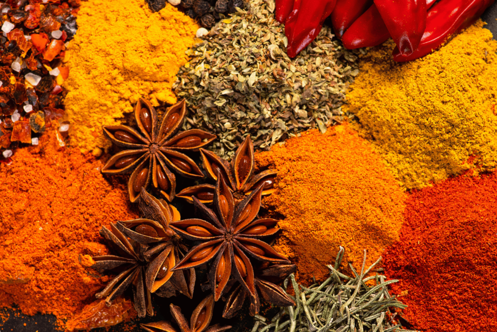food sources of strontium: All spices( chili, turmeric, bay leaf, cinnamon, clove, cardamom, cumin)